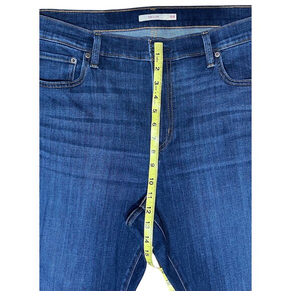 Levi's Women 726 High Rise Flare Leg Denim Jeans Plus Size 18W Blue Stretch NWOT - Picture 8 of 16